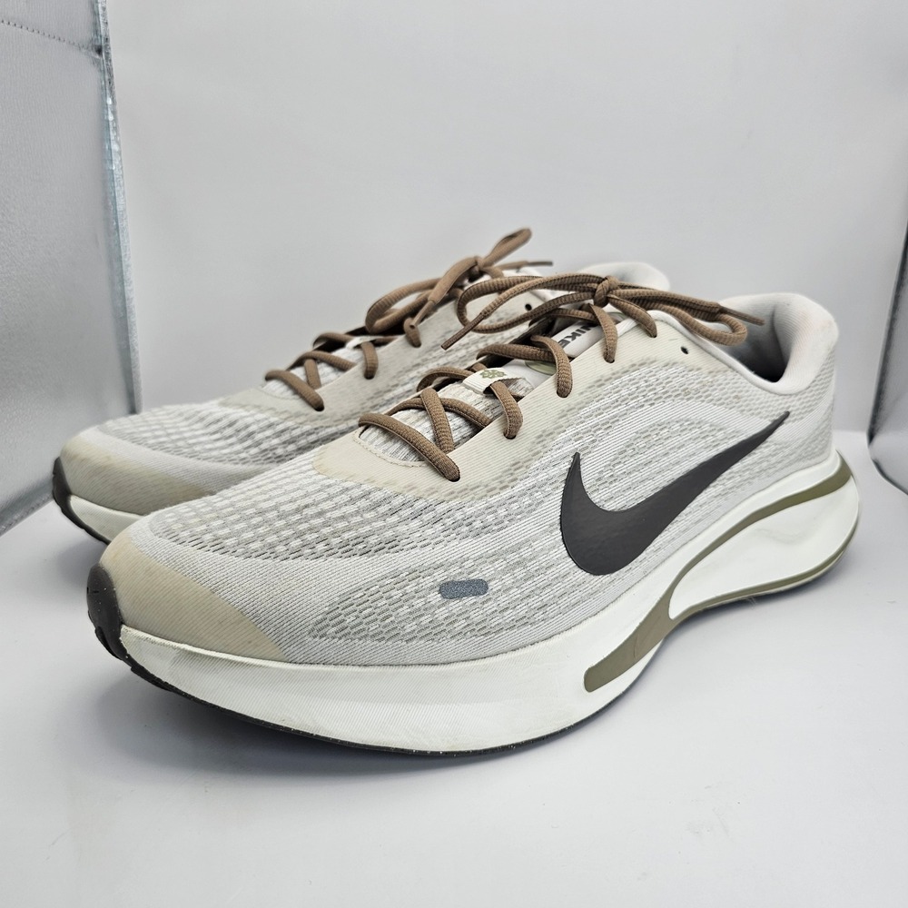 Nike Journey Run Mens Light Bone Olive Running Shoes FN0228-002 Size 15